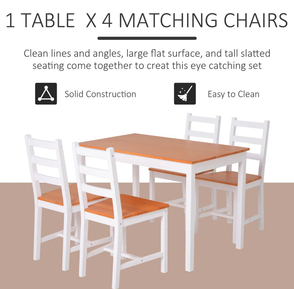 5-Piece Modern Kitchen Set for 4