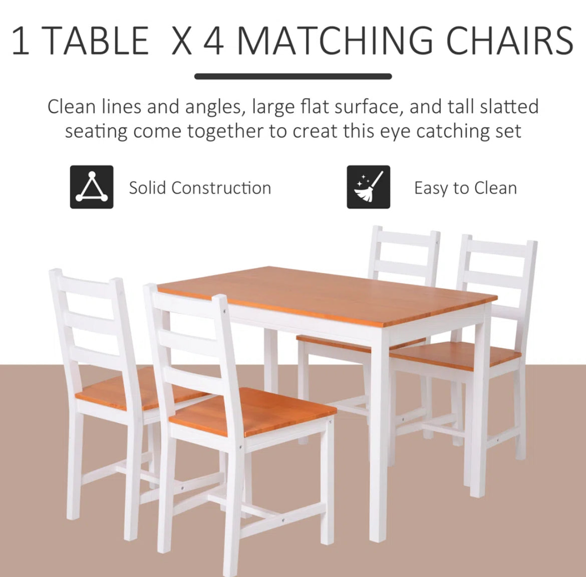 5-Piece Modern Kitchen Set for 4