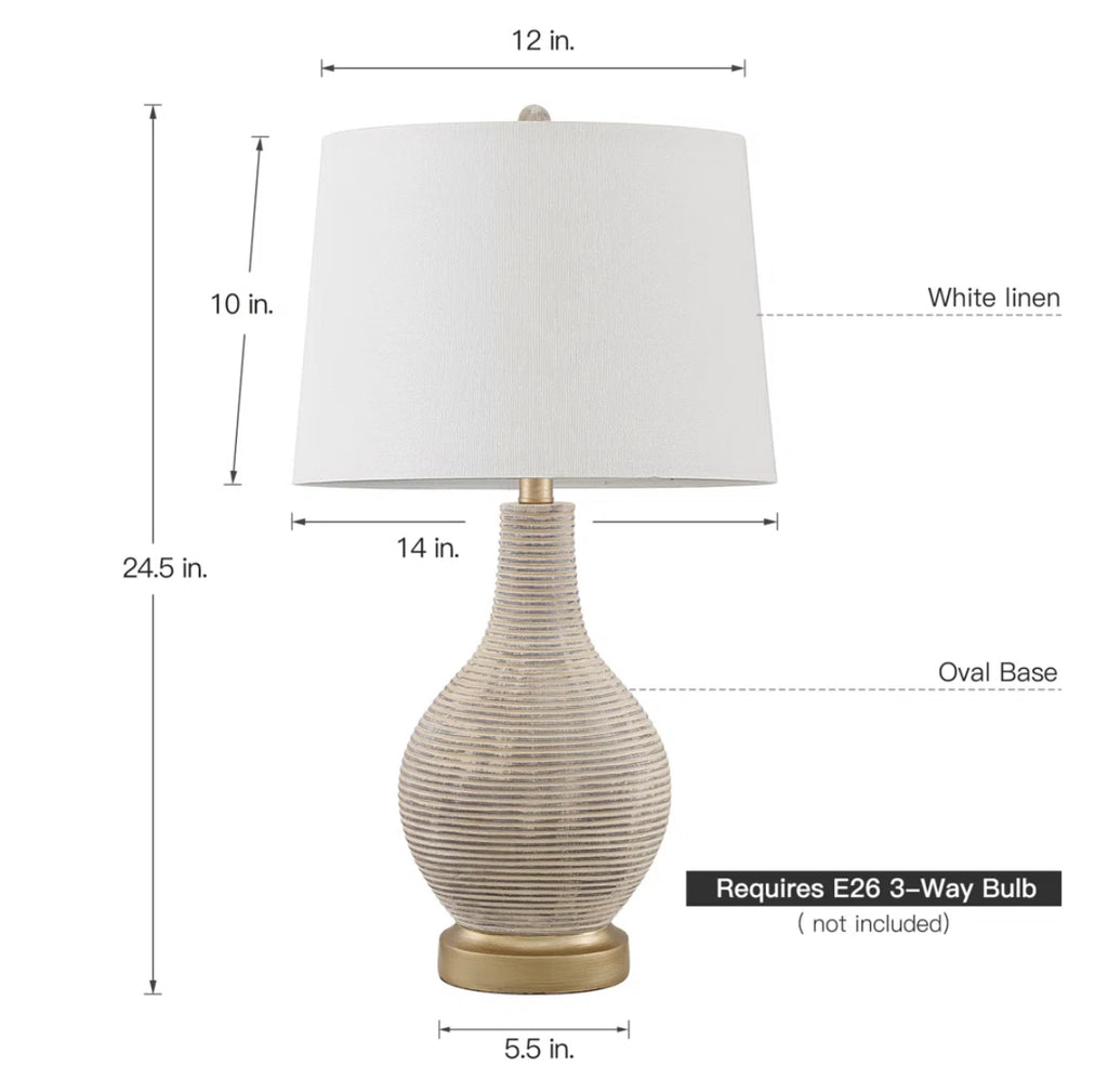 Resin Table Lamp (Set of 2)