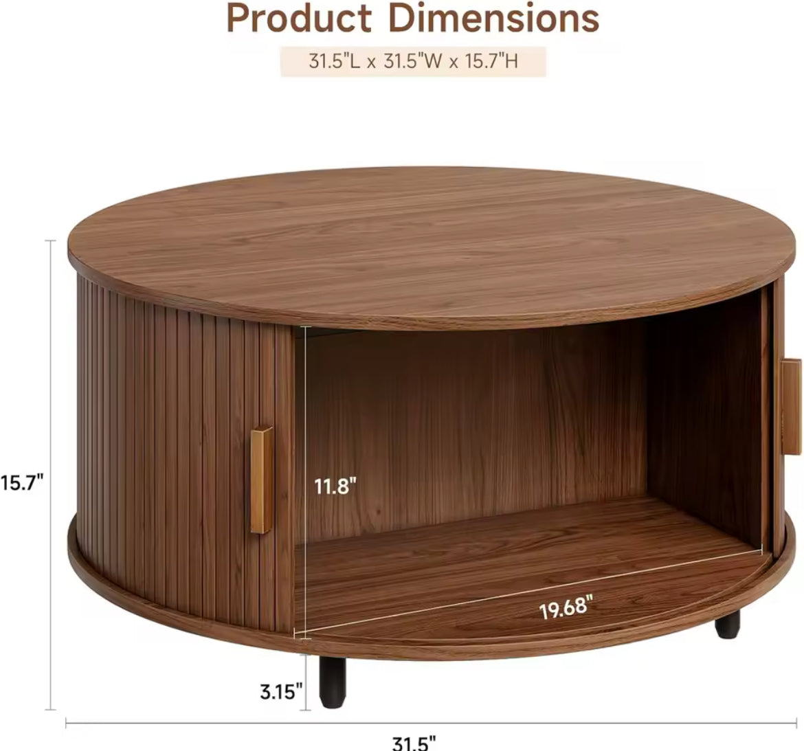 Round Wooden Coffee Table