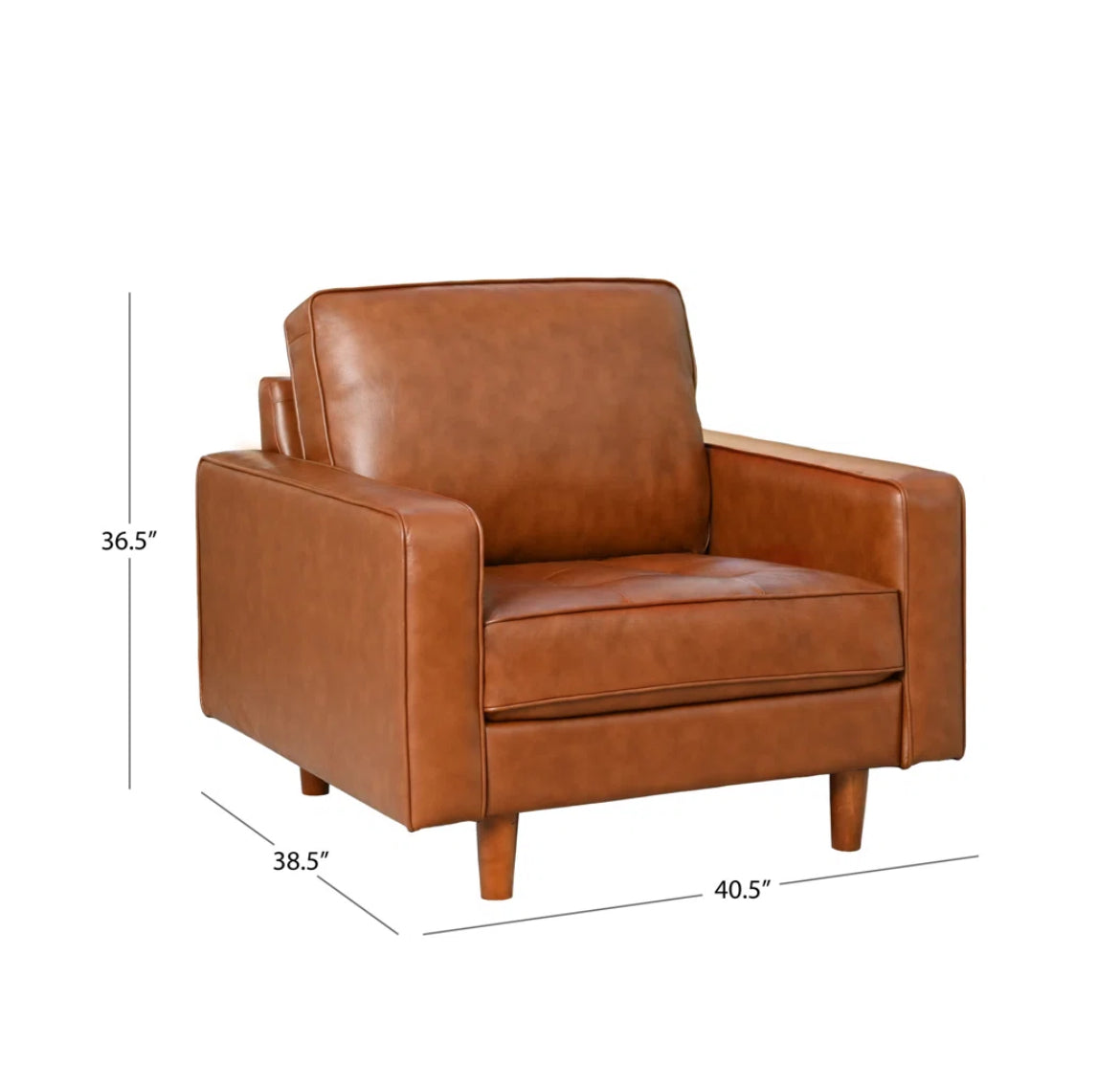 Elegant Faux Leather Armchair