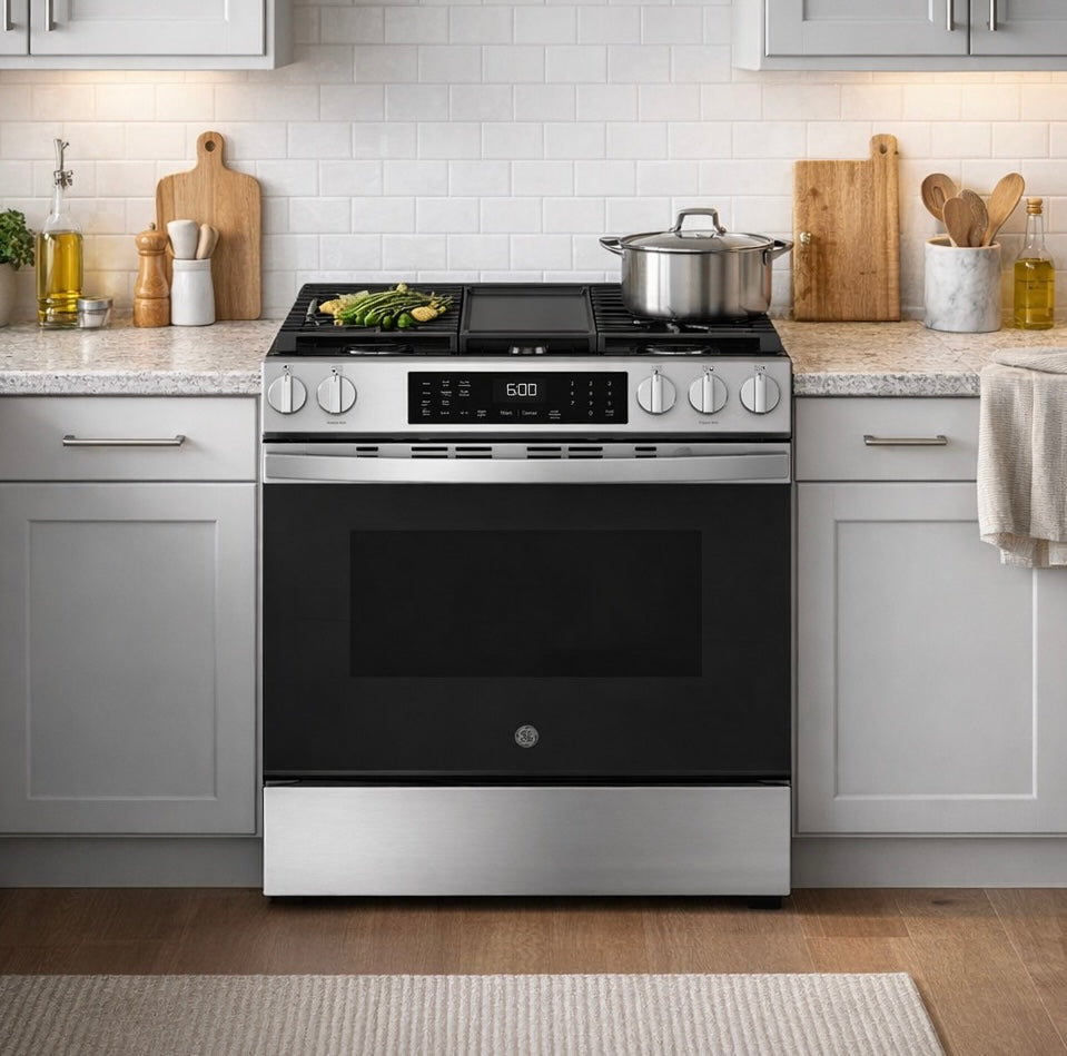 GE 30" 5.3 Cubic Feet Smart Natural Gas Stove