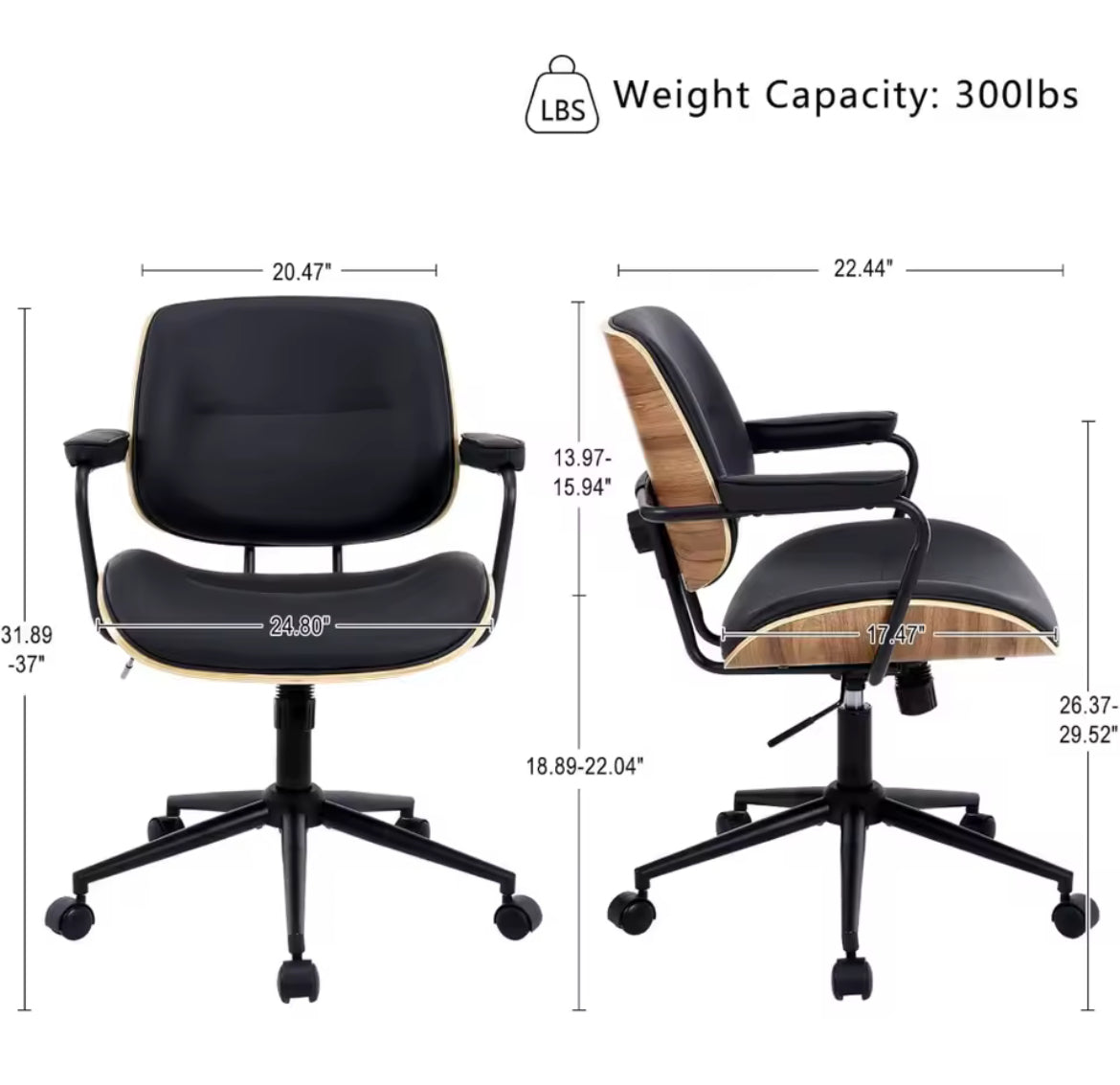 Modern Office Chair w/ Armrests