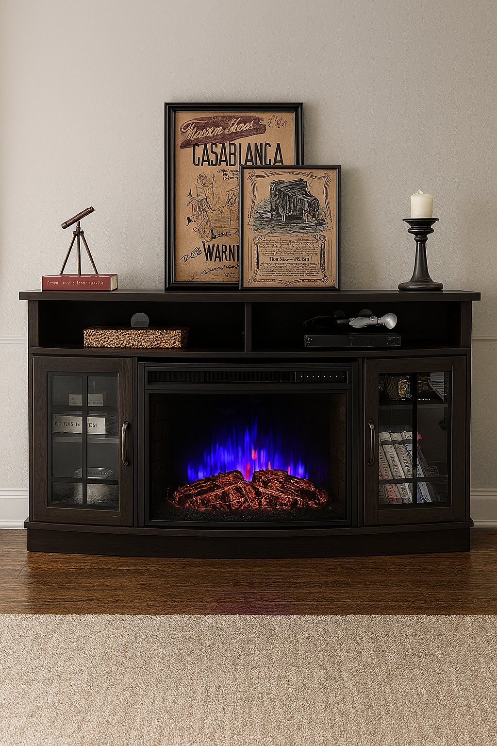 Curved Electrical Fireplace