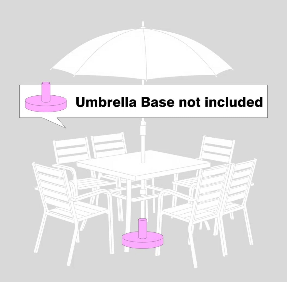 Metal Square Table Set for Patio