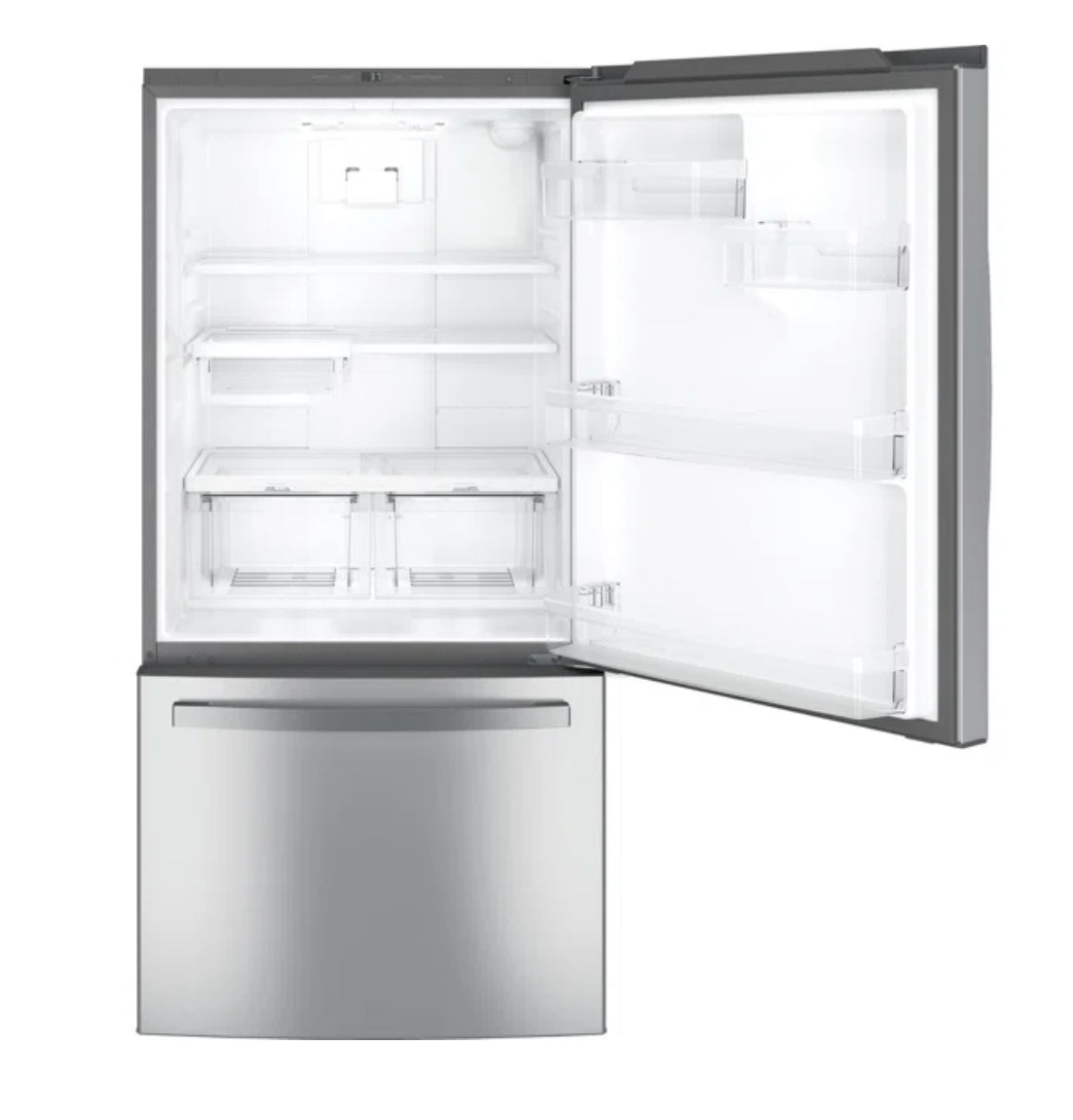 GE 33" 24.08 Cubic Feet Bottom Freezer Refrigerator