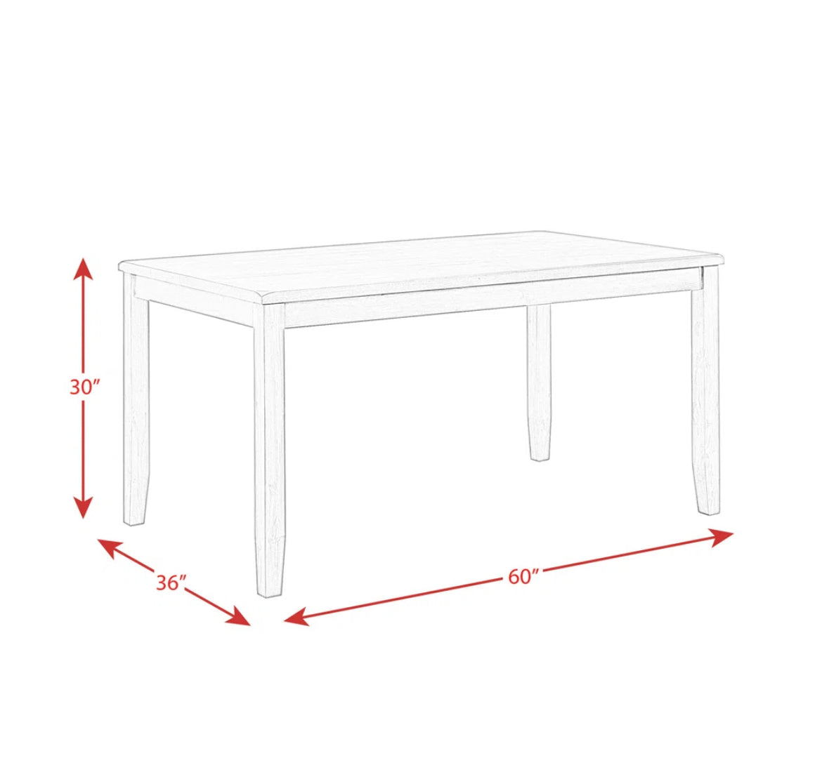7-Piece Dining Table Set for 6