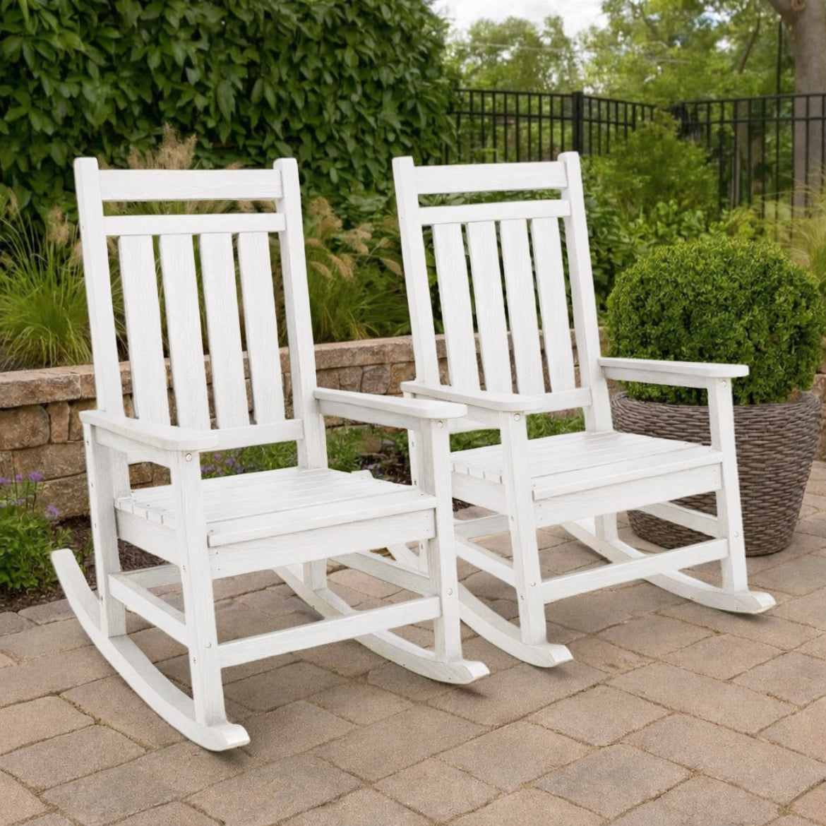 Outdoor Wood Rocking Chair (Set Of 2)
