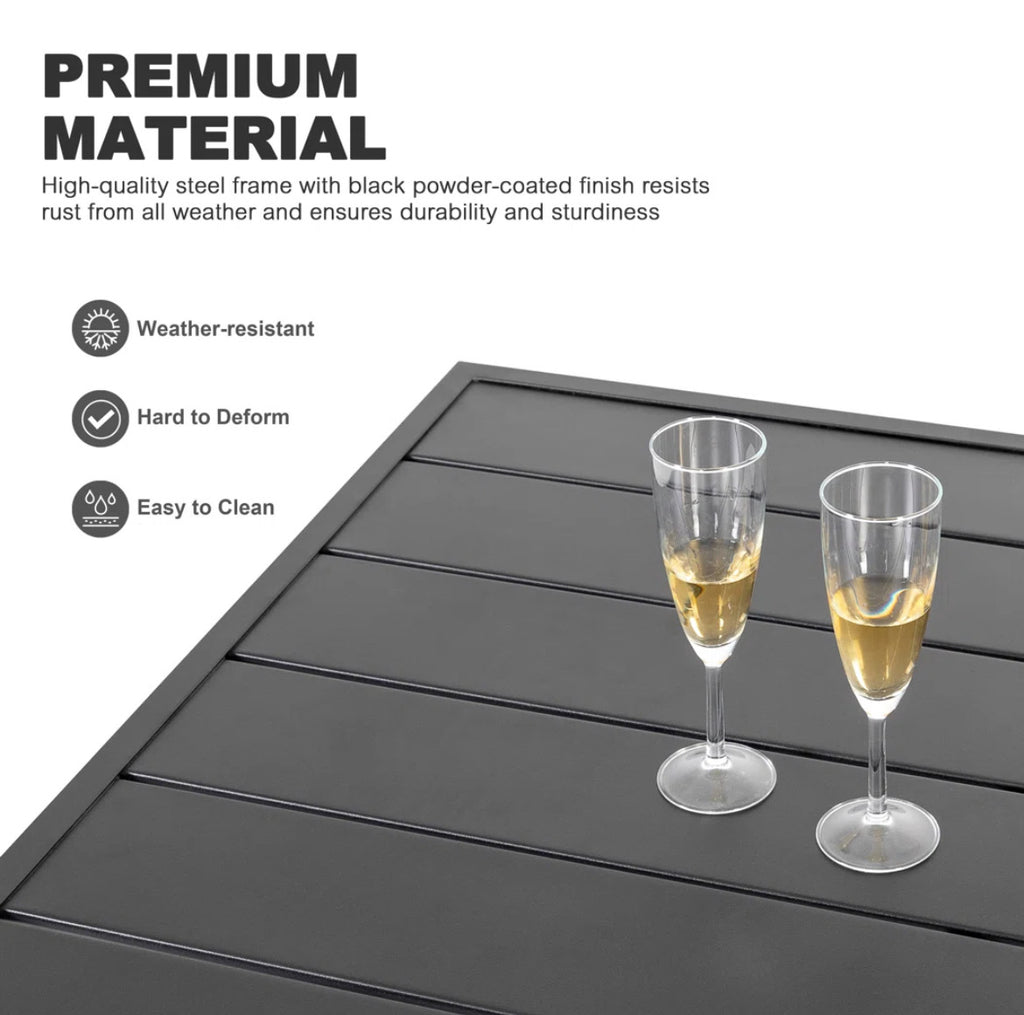 6-Person Metal Dining Set