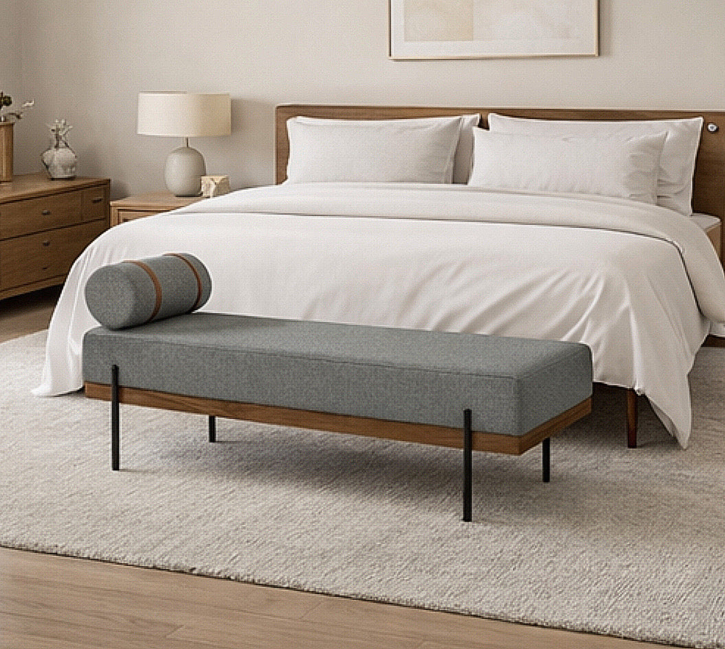 48” Modern Bench w/ Removable Pillows