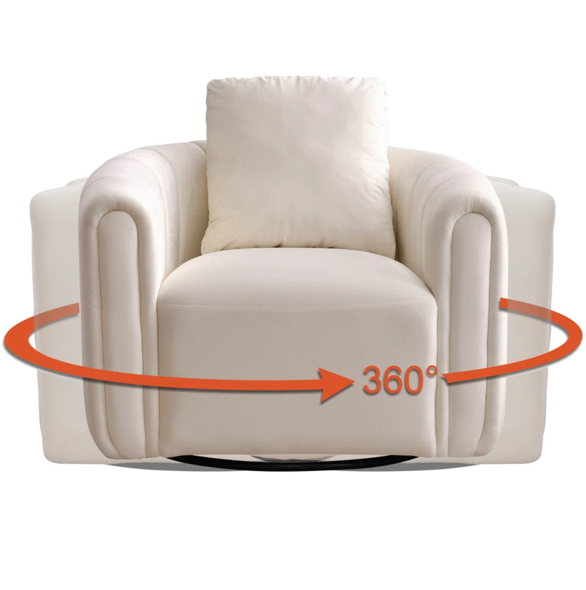 Swivel Armrest Barrel Chair