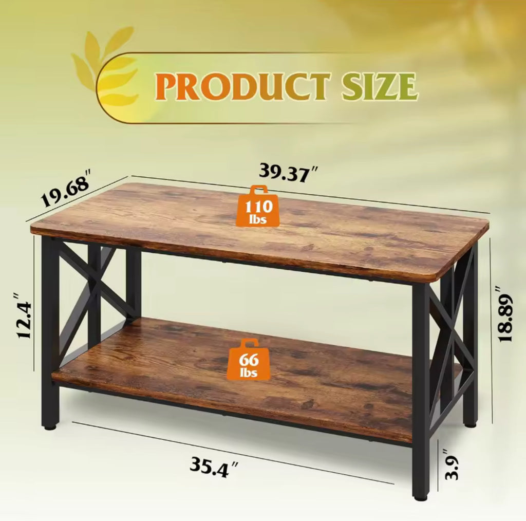 Modern 2-Tier Center Table