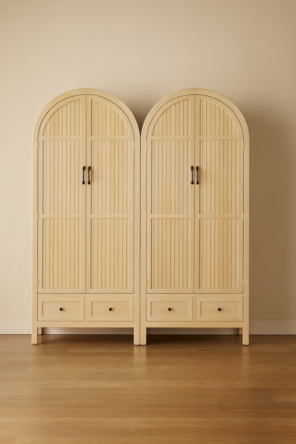 31” Arched & Fluted Armoire