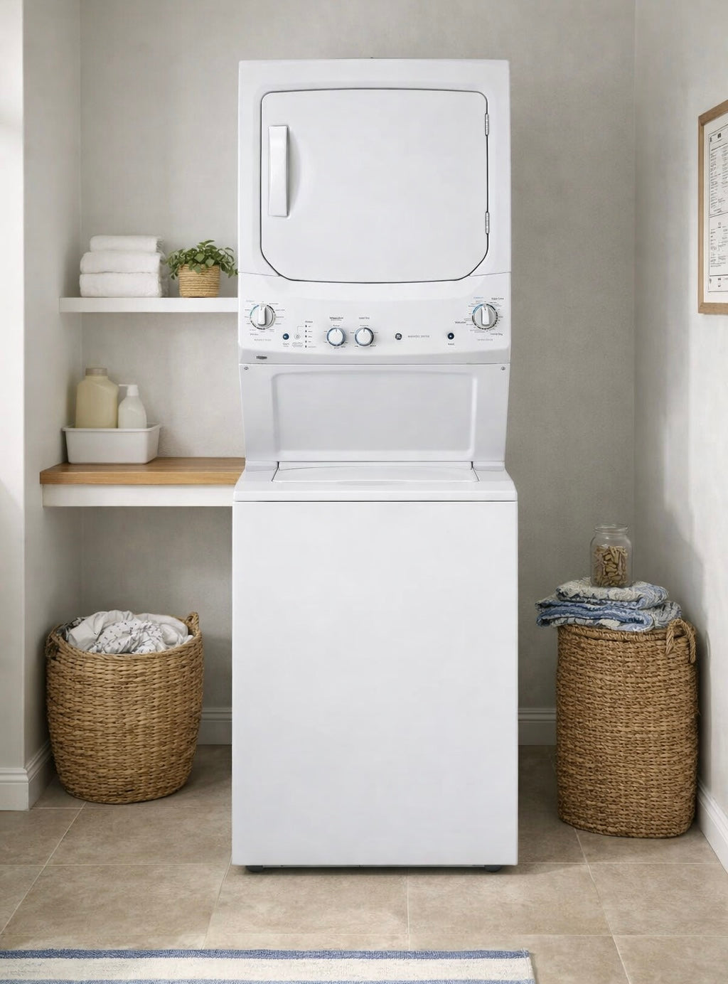 GE Top Load Washer & Dryer Laundry Center