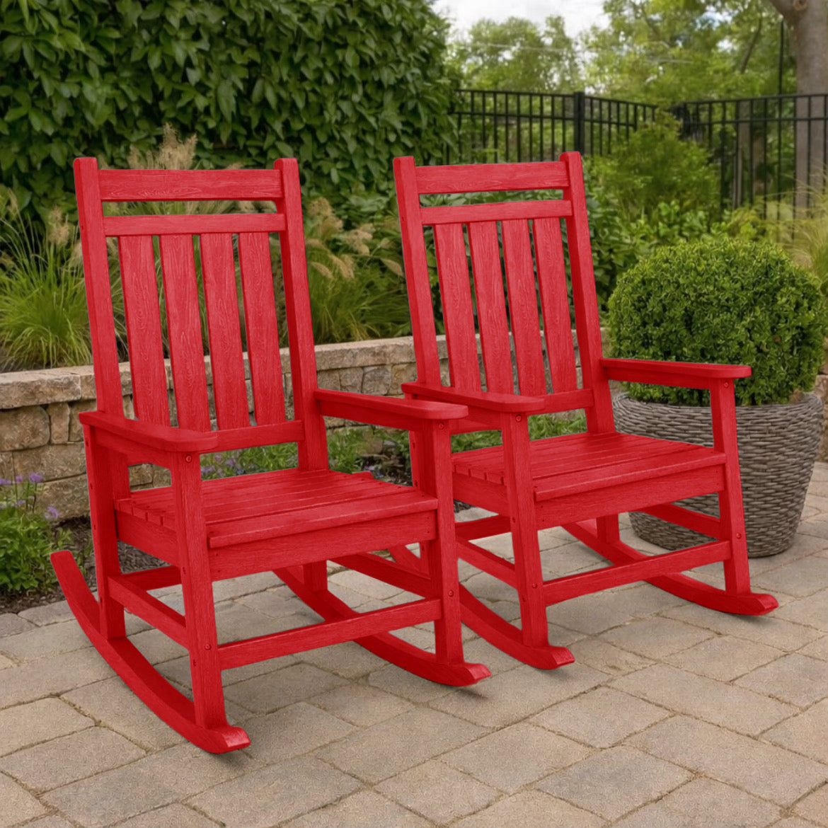 Outdoor Wood Rocking Chair (Set Of 2)