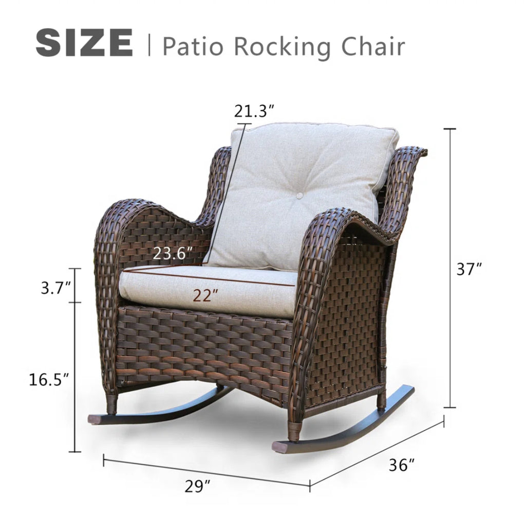 Outdoor Wicker Rocking Chair