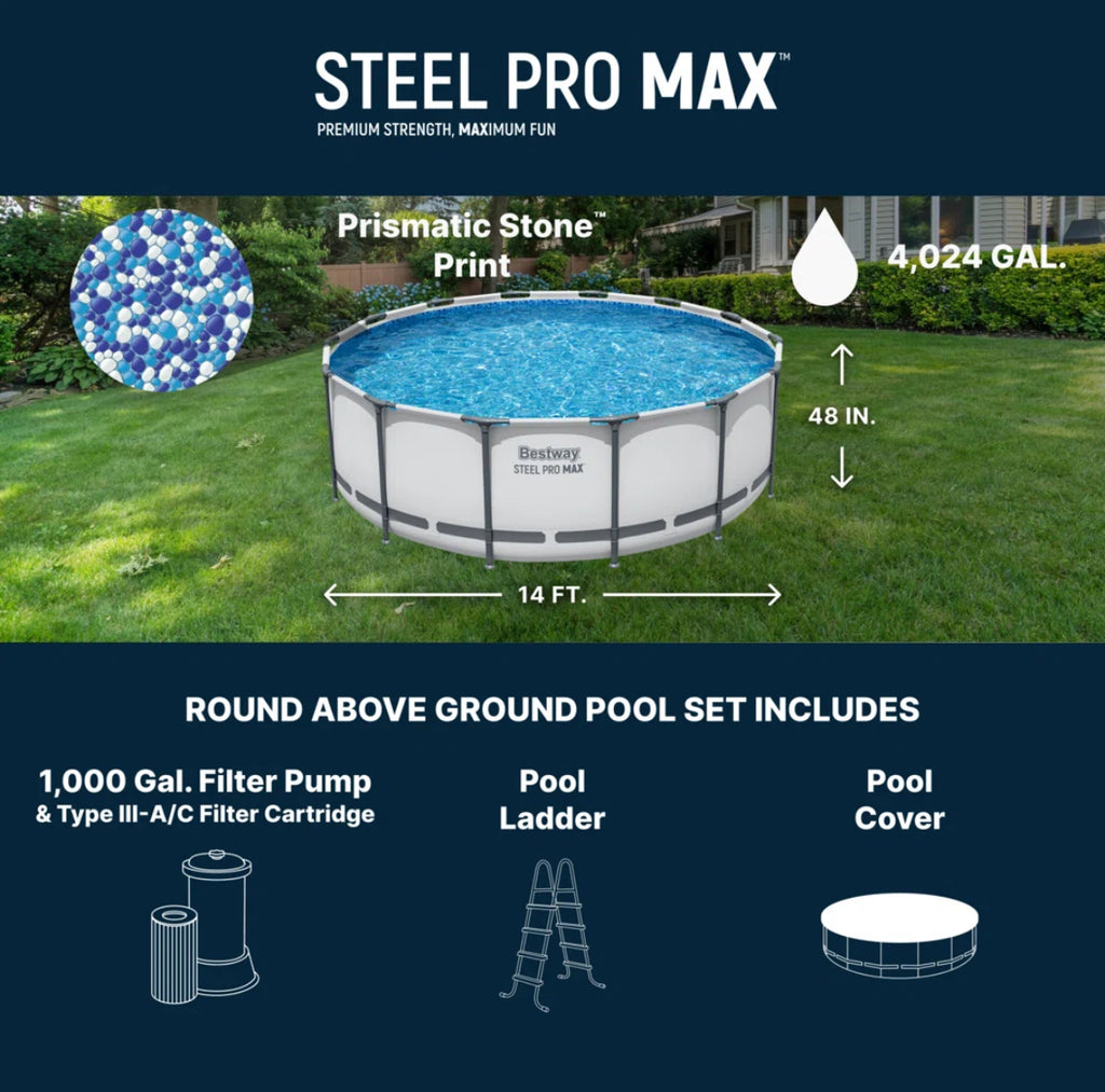 Bestway Steel Pro Round Above Ground Swimming Pool