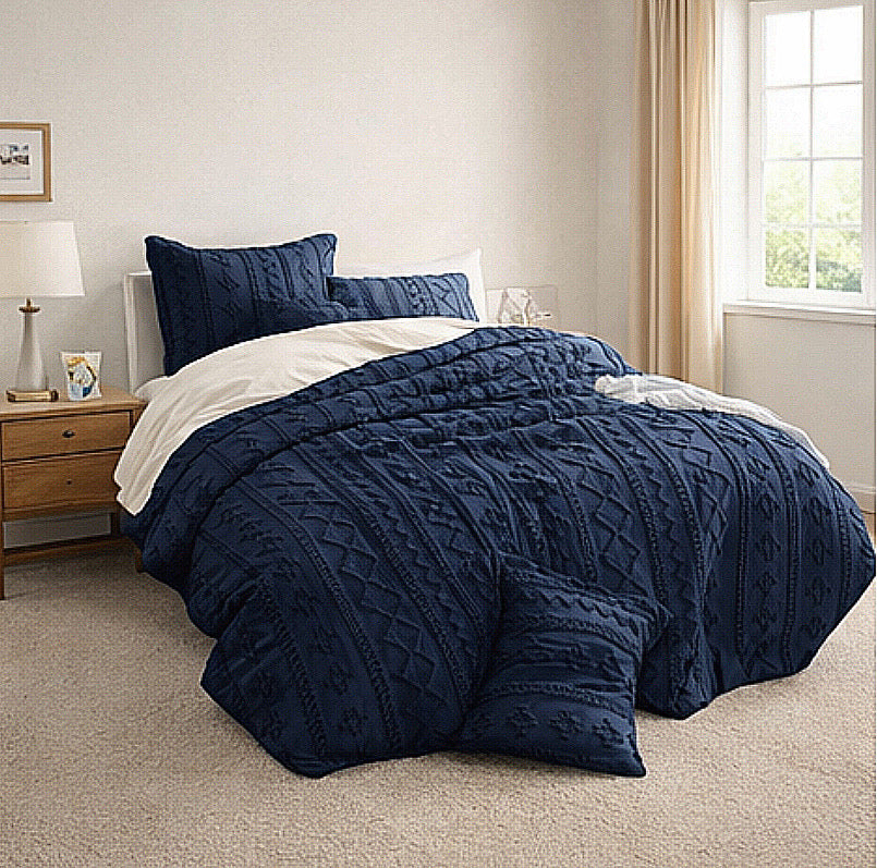 Tufted Boho Bedding Set