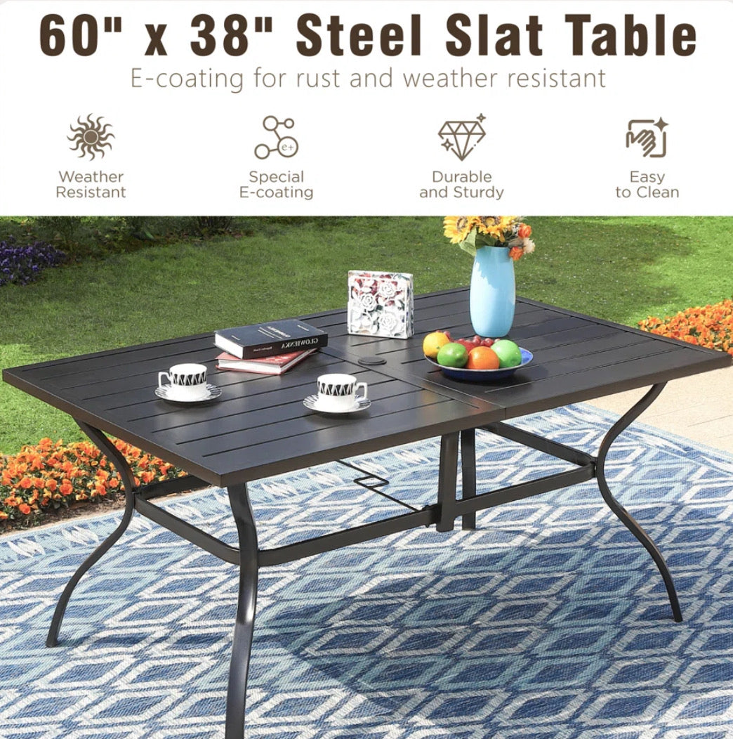 60" Long Dining Set
