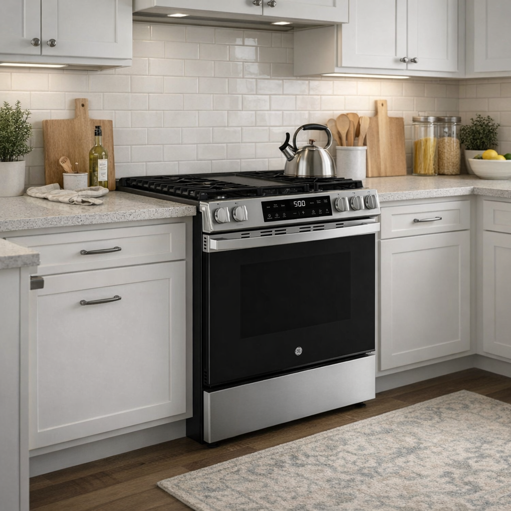 GE 30" 5.3 Cubic Feet Natural Gas Stove