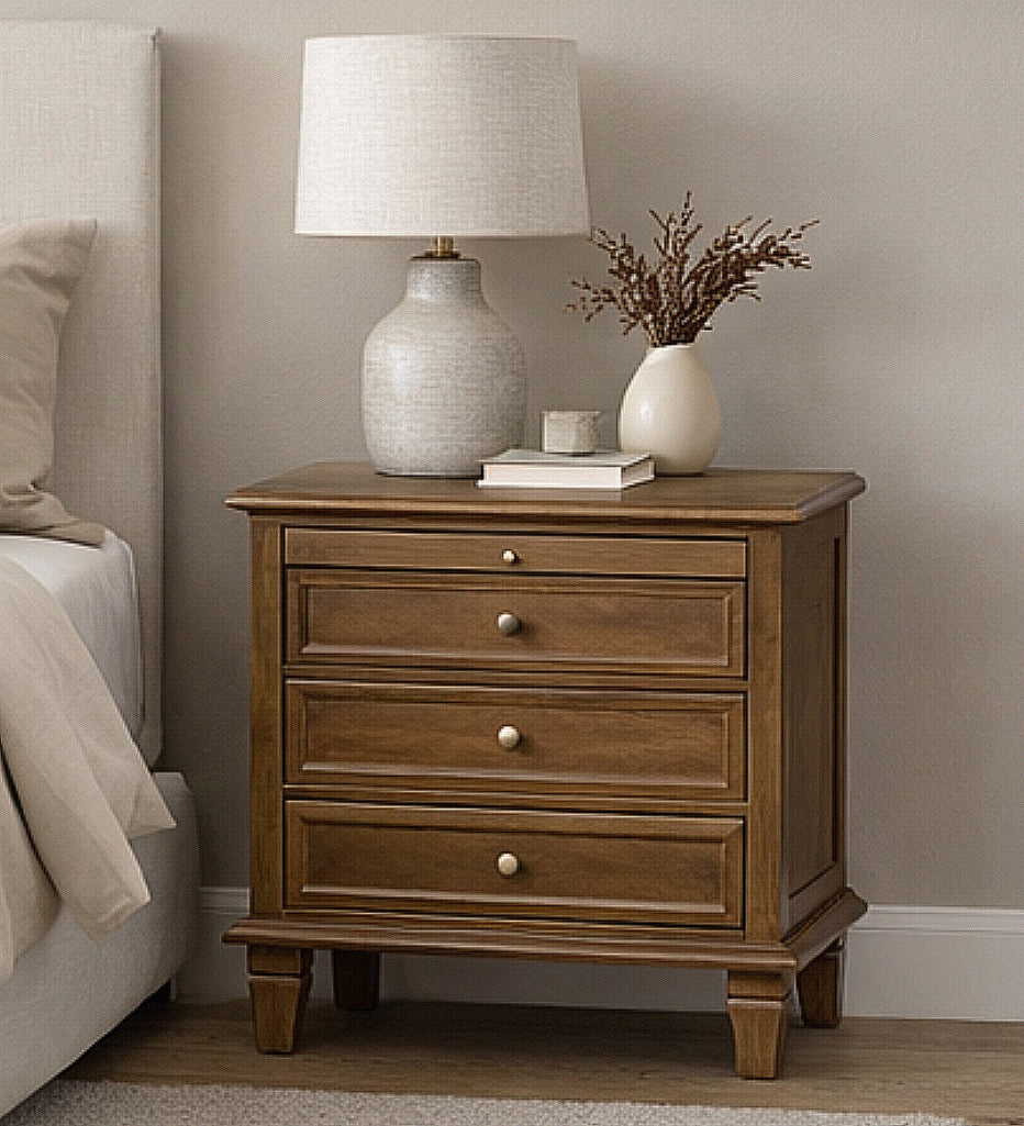 3-Drawer Farmhouse Nightstand