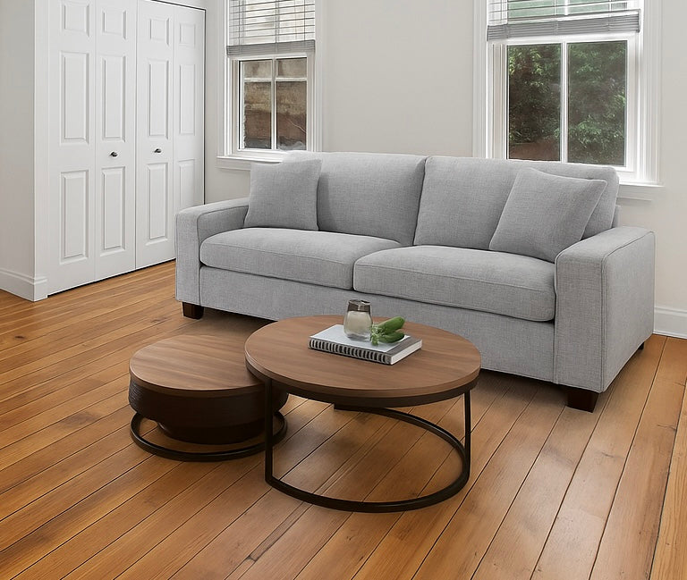 Small Space Velvet Couch w/ 2 Pillows