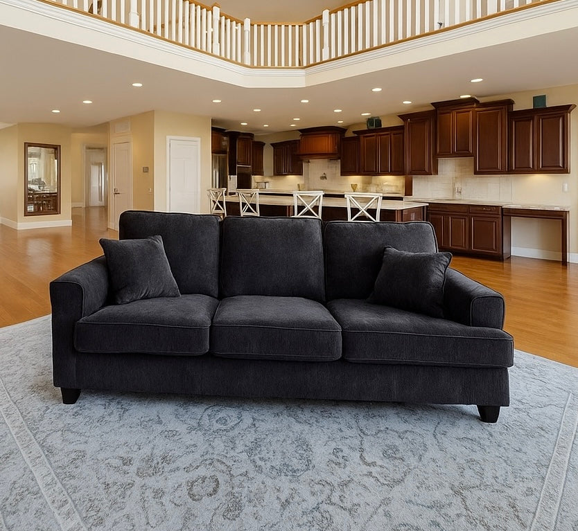 Extra Comfy Deep Seat Sofa w/ 2 Pillows