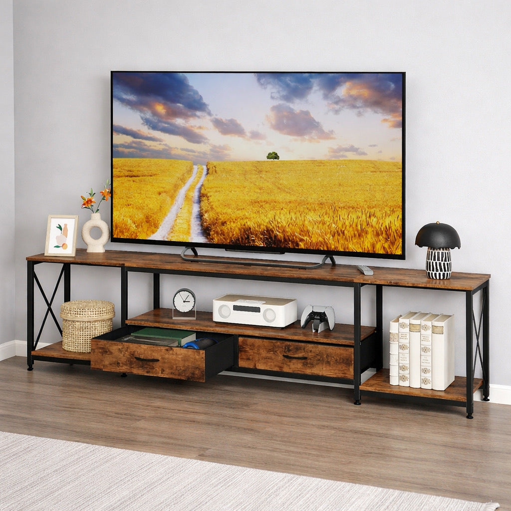 Industrial TV Stand w/ Open Storage