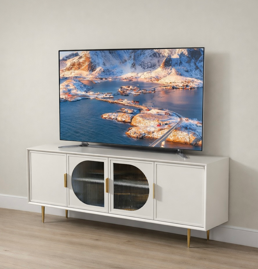 Glass Door TV Stand