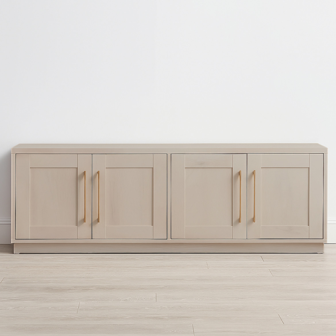 Family TV Stand w/ Adjustable Shelves