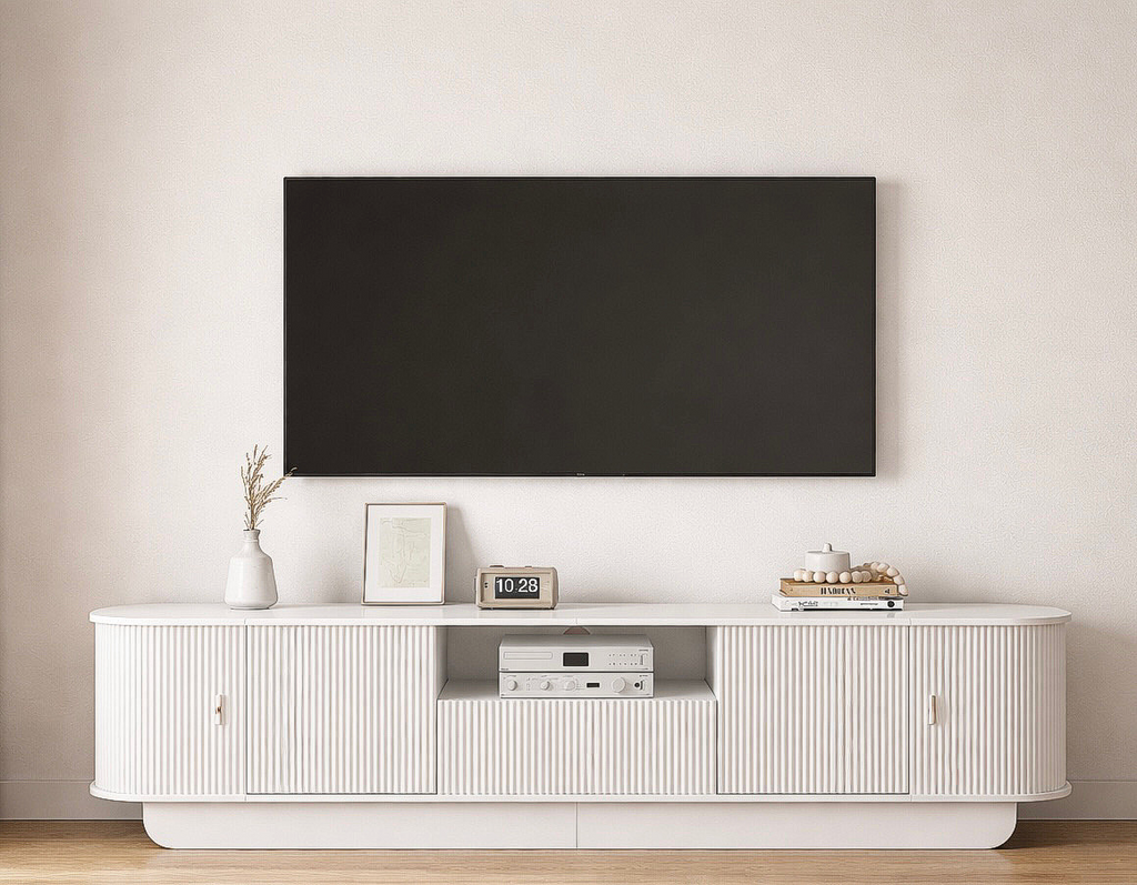 Fluted TV Console