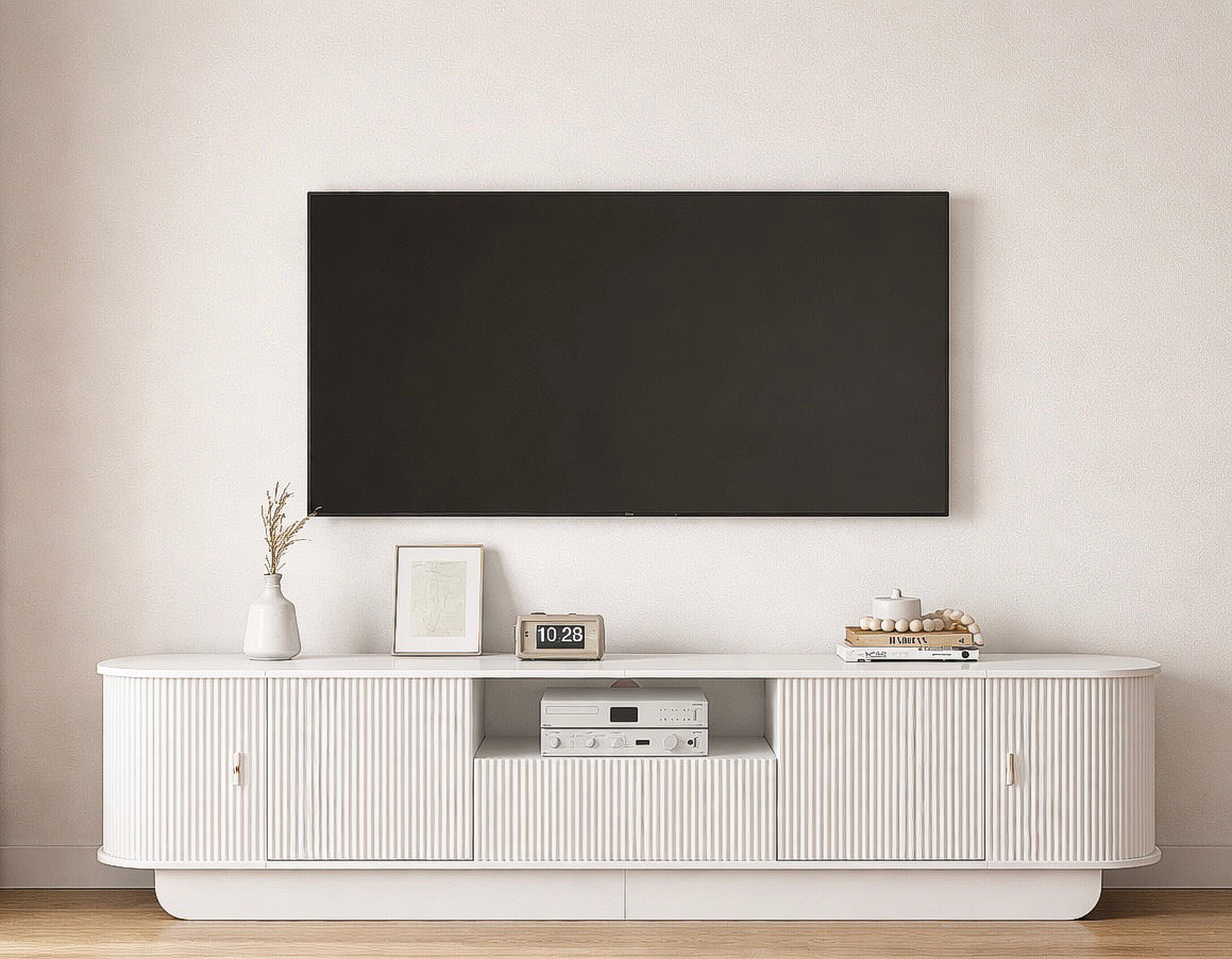 Fluted TV Console