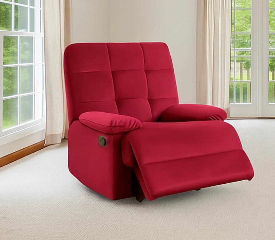 Modern Velvet Recliner