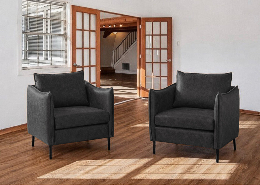 Modern Faux Leather Armchair
