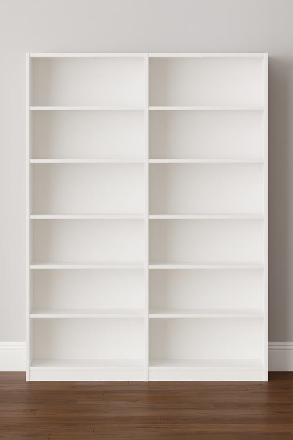 6-Tier Double Wide Bookshelf