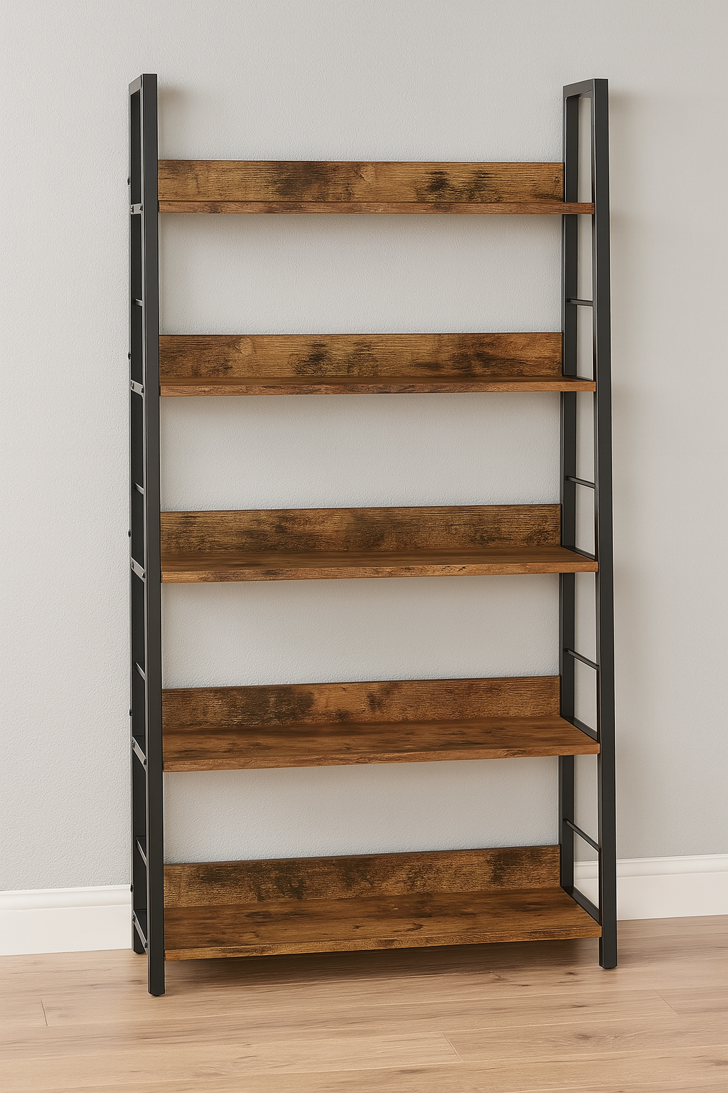 5-Tier Ladder Style Bookshelf