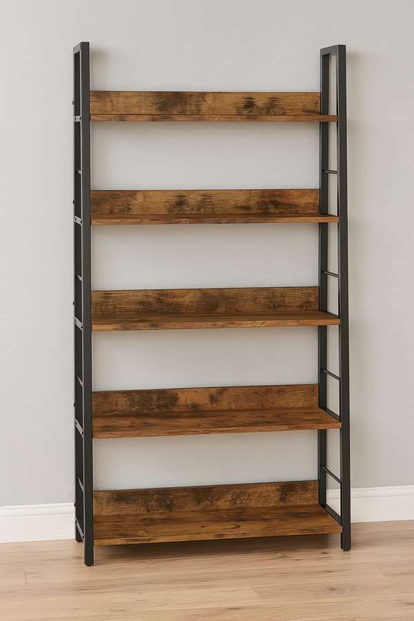 5-Tier Ladder Style Bookshelf
