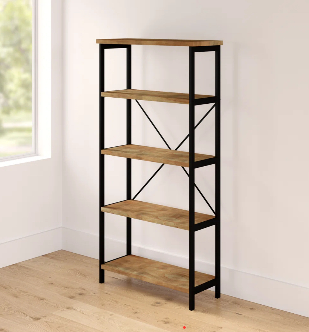 5-Tier Industrial Bookcase