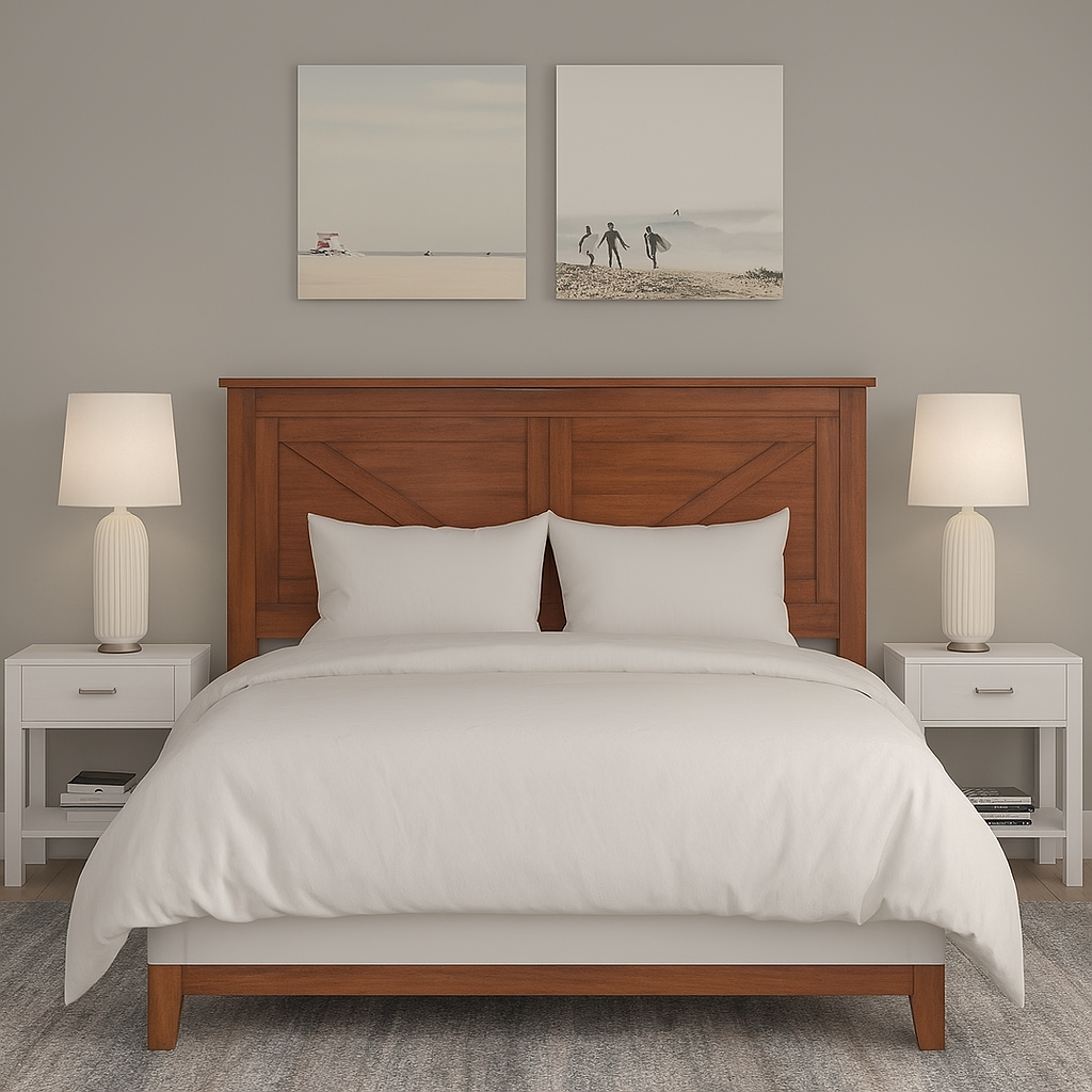 Farmhouse Style Wood Panel Headboard