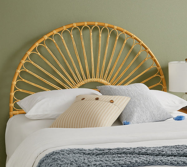 Natural Rattan Arched Headboard