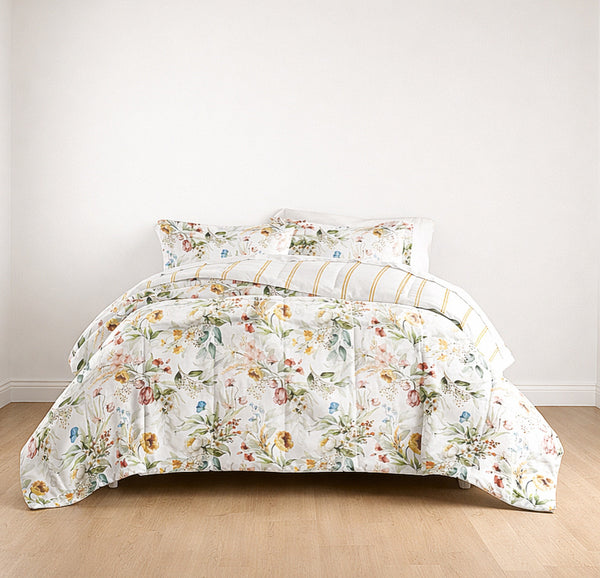 Reversible Floral Comforter Set