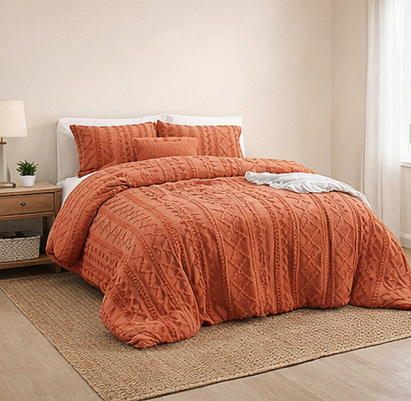 Tufted Boho Bedding Set