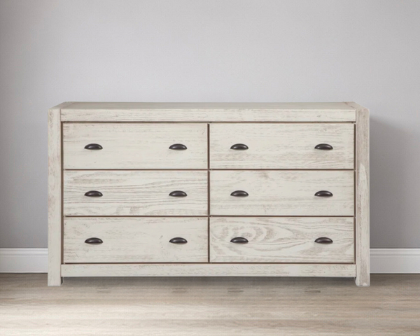 6-Drawer Basic Wooden Dresser