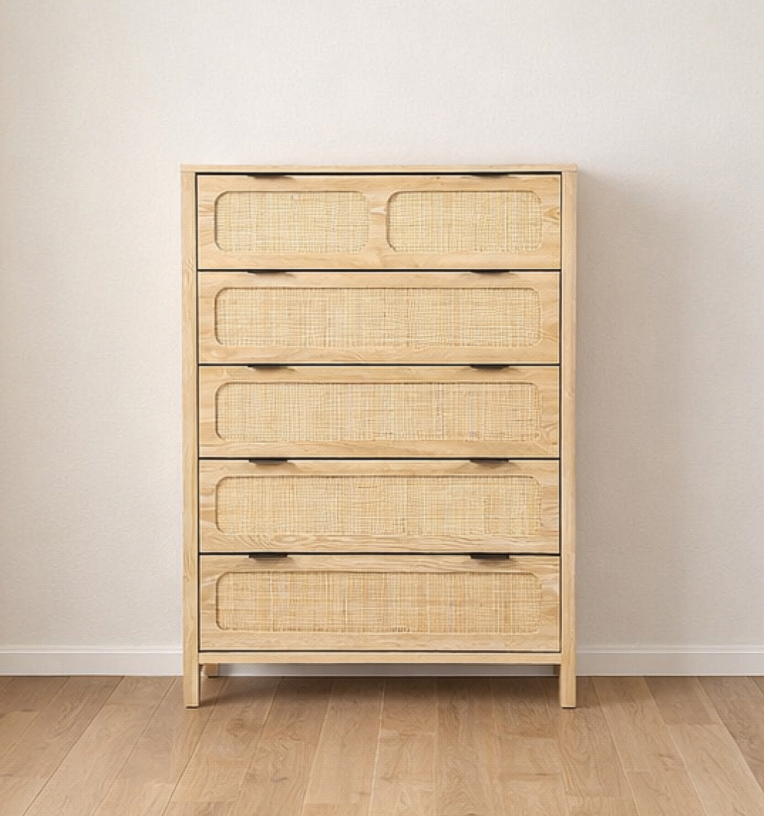 5-Drawer Rattan Chest