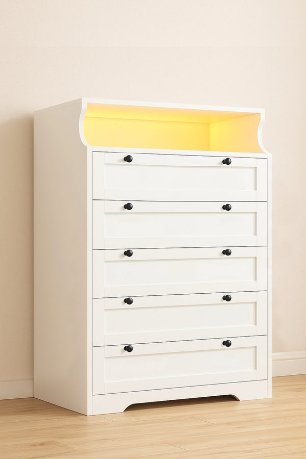 5-Drawer Bureau w/ LED Light