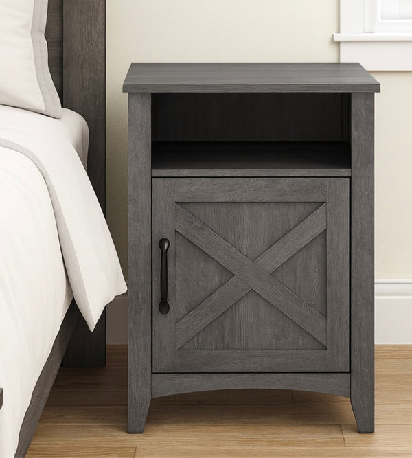 Farmhouse Nightstand w/ Barn Door