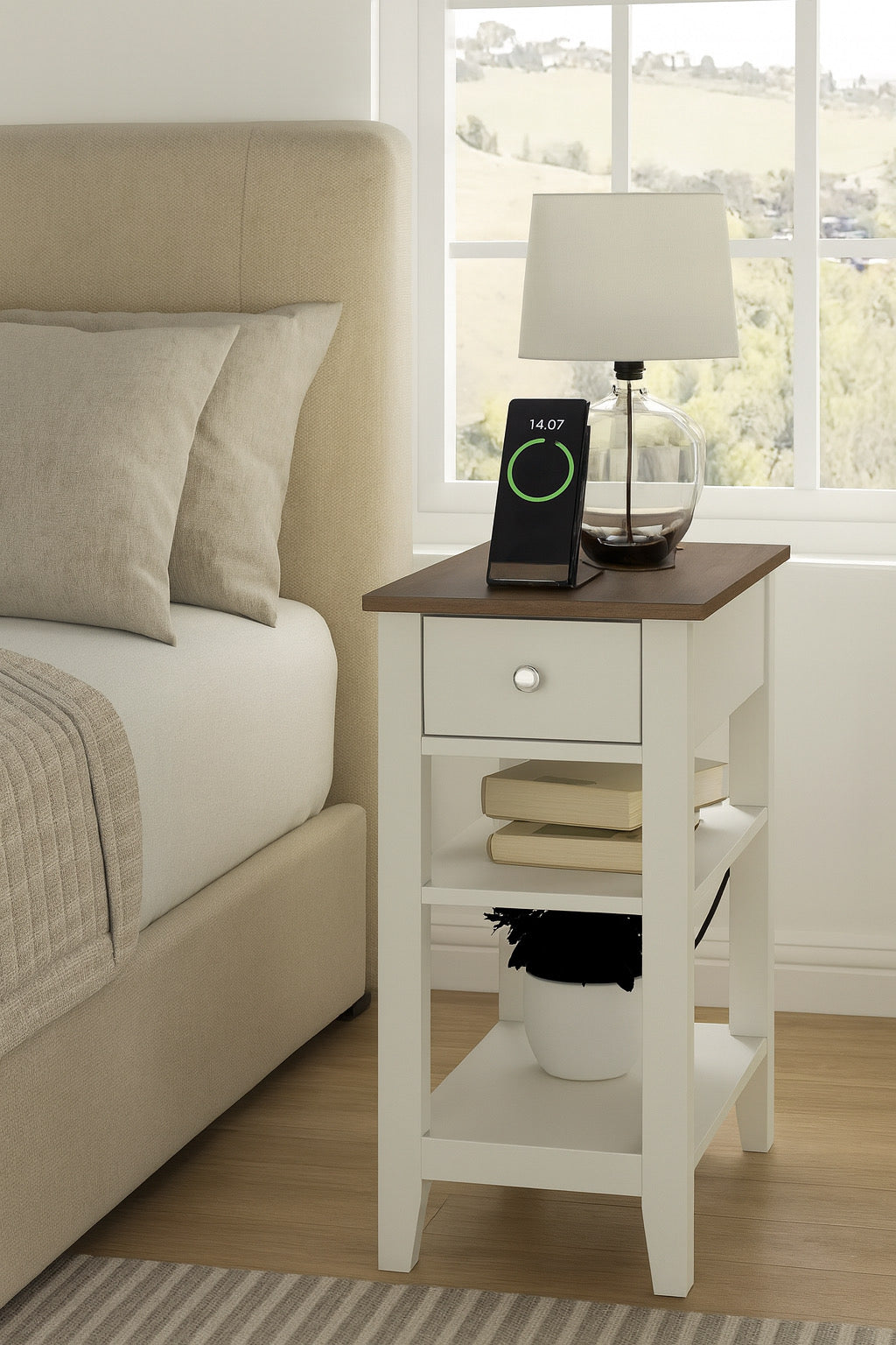 Narrow Bedside Table