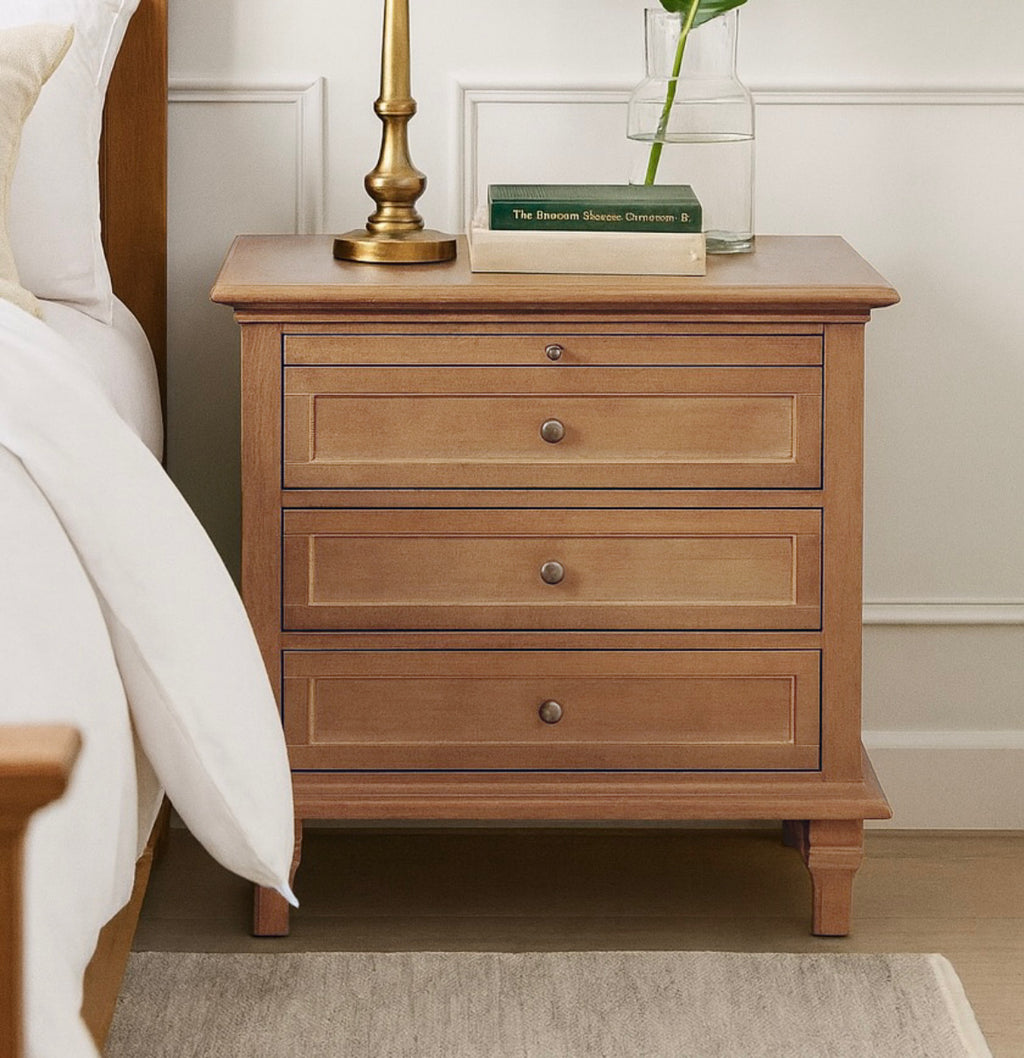 3-Drawer Farmhouse Nightstand