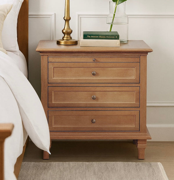 3-Drawer Farmhouse Nightstand