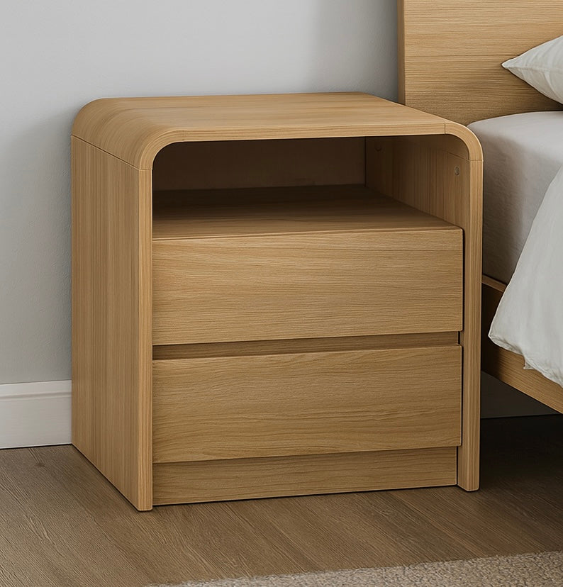 Modern Bedside Table w/ Storage Drawers
